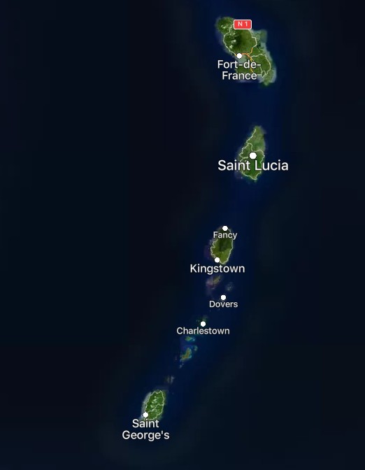 Karte Windwards mapcarta.com